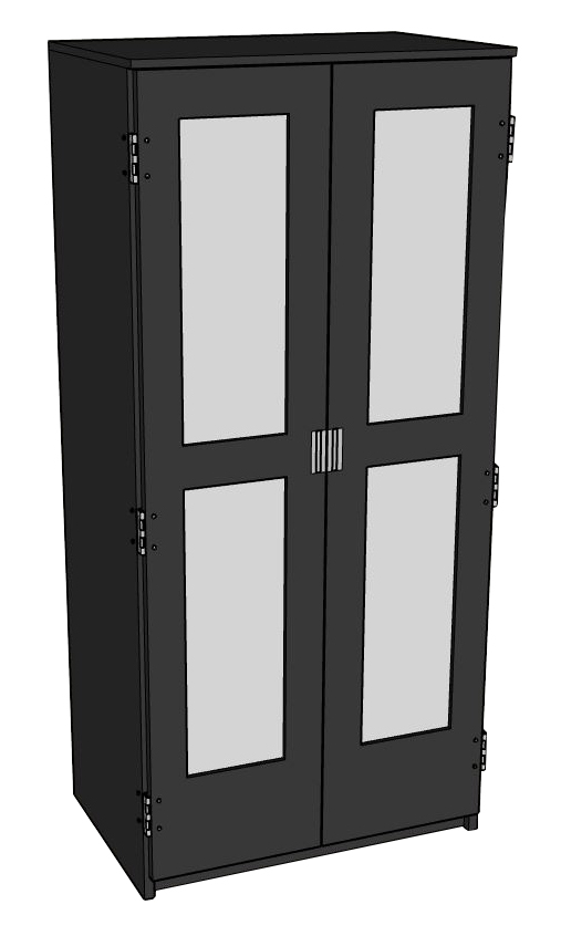 Urban Deluxe Double Door Wardrobe, Inset Panel Doors, 42"W